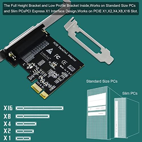 Linkstek 1-port PCI Express Parallel kartica, IEEE 1284 Standard DB25 LPT PCIe parallel port-podržava