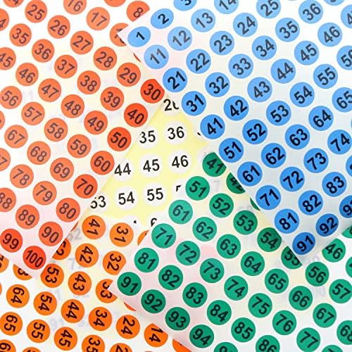 Naljepnice sa brojevima upoznajte 50 listova 5 Boja 1 do 100 uzastopnih naljepnica s brojevima samoljepljive naljepnice s okruglim brojevima 0,4