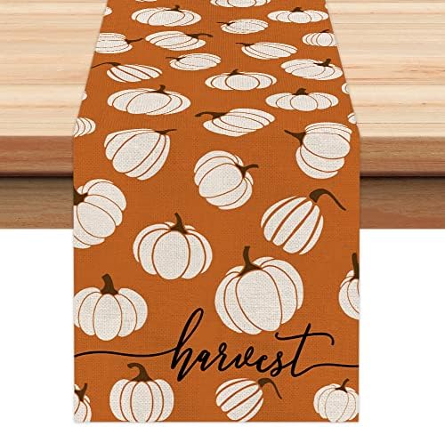 Jesen dekoracije bundeva narandžasta trkač stola 13x72 inča sezonska jesen zahvalnosti Decor Holiday