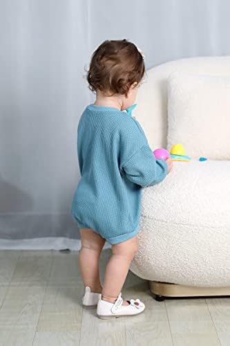 Mala gospođica Sassy Baby Girl Boy Romper dugih rukava prevelizirani dukseri vafle pletene džemper bodi