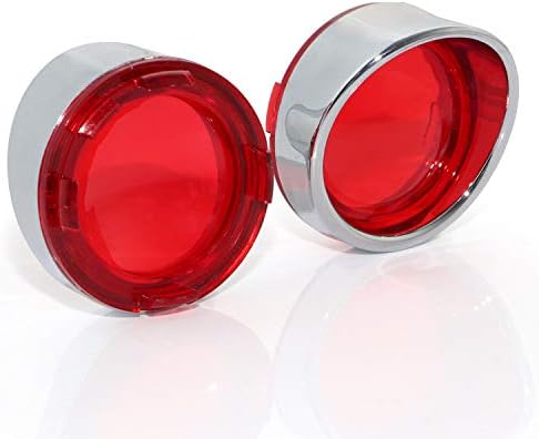 Zytc poklopac sočiva sa crvenim pokazivačem pravca sočiva prsten hromiranog vizira za Harley Dyna Street Glide Road King