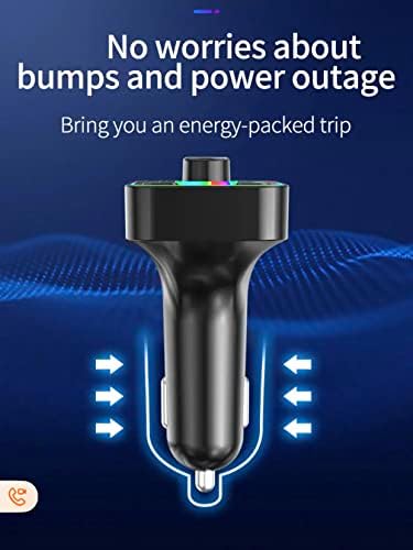 Novi Bluetooth 5.0 FM predajnik za automobil sa šarenim led svjetlom 3.1 a brzi Adapter dvostruki USB Port tipa CPD punjač za stanicu za punjenje automobila