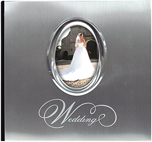 MCS 200-džepni vjenčanje 4x6 foto album s prostorom za pisanje, 8,5 x 8,5 inča, srebro