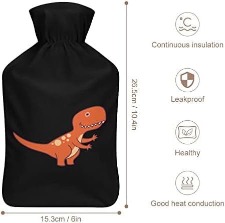 T-rex Dinosaur boca za toplu vodu s mekim plišnim poklopcem topla gumena torba za ubrizgavanje vode 1000ml