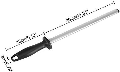 Štap za oštrenje noža od 12 inča, 600 # prijenosni Kuhinjski štap za oštrenje plastični ergonomski oštrač ručke za svakodnevno održavanje
