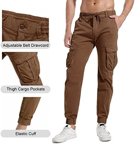 Lepoar Muške planinarske pantalone Joggers Slim Fit Stretch Lagane casual radne hlače sa džepovima za crtanje