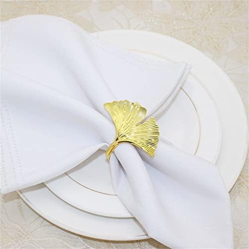 Zjhyxyh 6pcs salvetinski prsten zlatni držač salveta za božićne večerske stranke vjenčanja