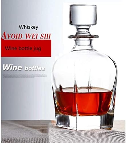HaveFun Sobriety dekanter za viski, izdržljiv dizajn sa debelim zidovima i teška baza, dekanter za viski, za