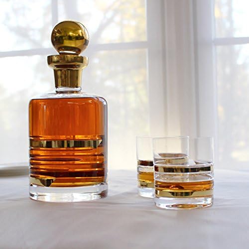 Glazze Crystal APP-051-gl Set od 6 ručno izrađenih staromodnih čaša za viski sa detaljima od pravog