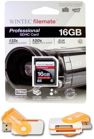 16GB klase 10 SDHC memorijska kartica velike brzine za PANASONIC DMC-TZ2 DMC-TZ3. Savršeno za brzo kontinuirano snimanje i snimanje u HD-u. Dolazi sa Hot Deals 4 manje sve u jednom okretnom USB čitaču kartica i