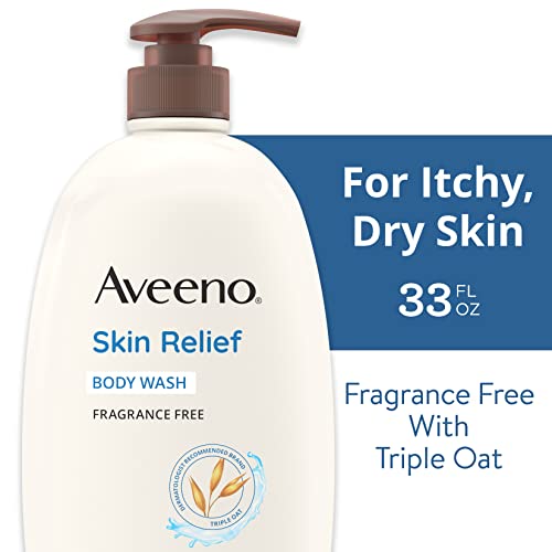 Aveeno Skin Relief pranje tijela bez mirisa sa Triple Oat Formula umiruje svrab, suhu kožu, formuliran za osjetljivu kožu, miris -, Paraben -, boja- & bez sapuna, 33 Florida. Oz