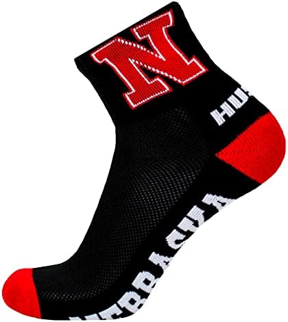 NCAA Nebraska Cornhuskers četvrt čarapa, crvena/crna, jedna veličina