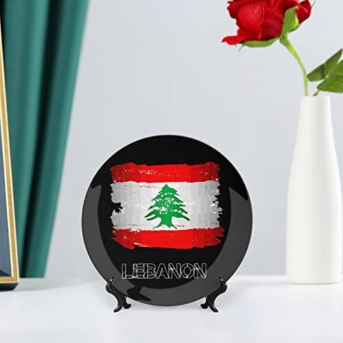 Zastava države Libanon Dekorativna ploča) Keramička ploča Kost Kina Ploča sa postoljem za prikaz za dekor vjenčanja