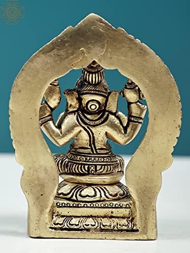 Exotic India 3.5 Chaturbhuja Lord Ganesha | Mesing | Ručno izrađen - mesing