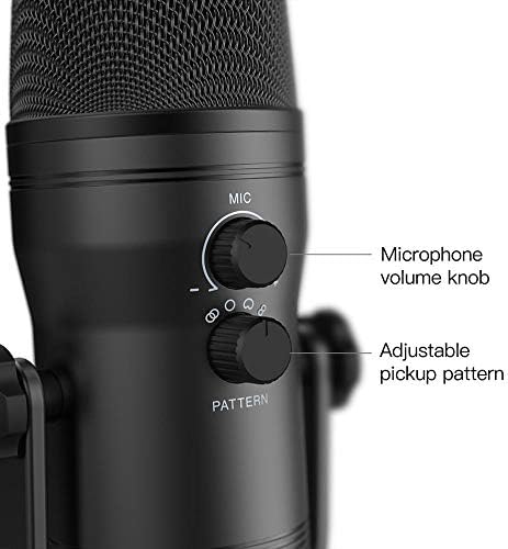 UXZDX USB mikrofon za snimanje računar Podcast Mic za četiri uzorka preuzimanja za vokale,