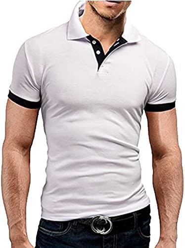 Golf majice za muškarce, muške kratke rukave Casual Slim Fit Shirts boja patchwork T-Shirts