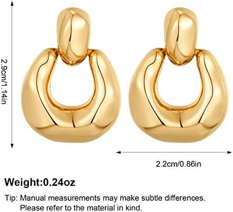 Zlatni srebrni obruč viseća naušnice za žene djevojke Izjava Retro naušnice više stilova nakit