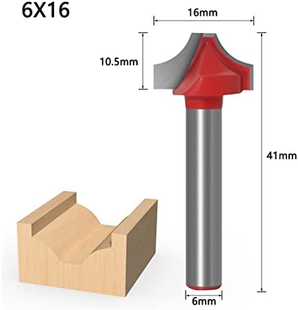 Lrjskwzc bitovi za Usmjerivače 1 Paket 6mm ručka za drvo Bit usmjerivač ravni nož Flush Trim čišćenje