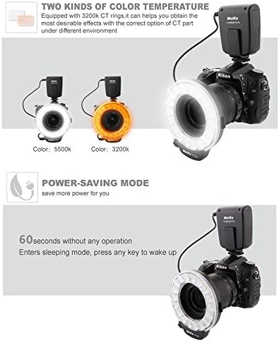 Meike LED makro prstena Flash svjetlo za Canon Nikon Sony Olympus DSLR kameru sa 7 adaptera prstenova