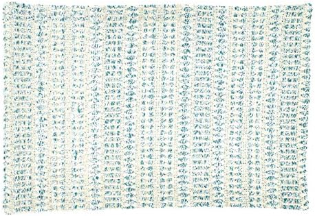 Saro Lifestyle CELESTE kolekcija Woven Line Placemats, 14 x 20, aqua