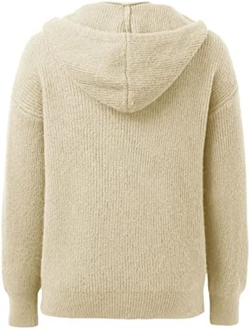 Kulywon 2022 Jesen zimski kapuljač sa kapuljačom za žene čvrste boje ugodne kozmetike pletene kardigan džempere za žene