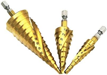 Korak bušenja bitova Metalna bušilica za obradu metala Titanijum Legura Spiral Groove Step bušilica 4-12 / 4-20 / 4-32 mm Konusni konusni alat za rezanje