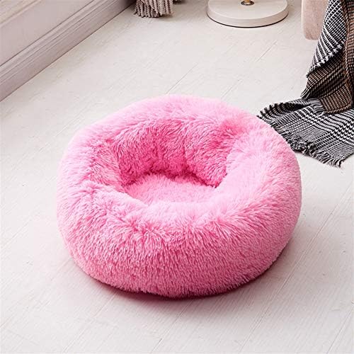 Dekika Lijep krevet za kućne ljubimce, Fluffy Pet Bed Mat Meko toplo zimsko gnijezdo za pse Mačke Pink