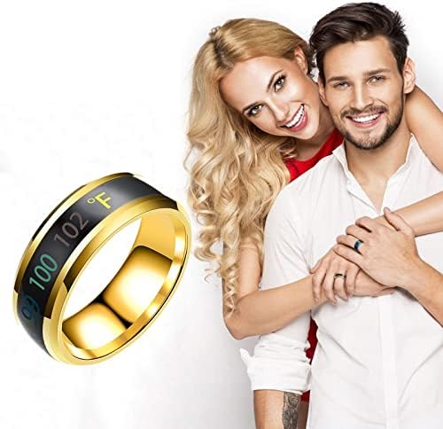 Prstenovi za žene 2023 rođendanski pokloni Prsteni par Inteligentni modni fizički prikaz Temperaturni