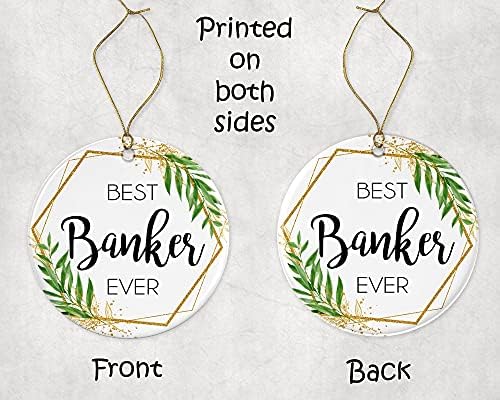 WolfeDesignPDD Banker Božićni Ornament-Božićni Ornament poklon za bankara-Najbolji bankar na svijetu - Najbolji