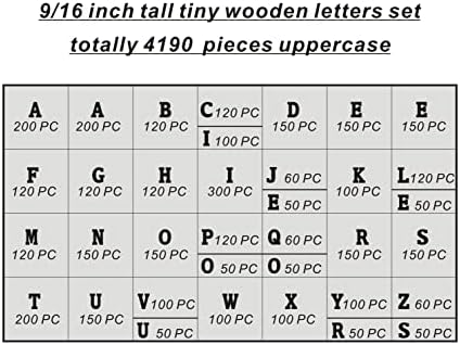 Cregugua mala drvena slova abecede sa spremnikom za sortiranje za zanate za Scrapbooking