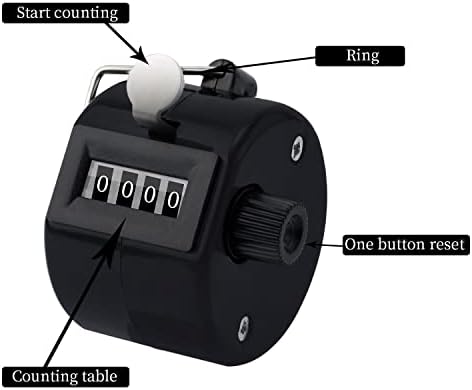 4pcs clicker brojač, plastični četverocifreni brojač clicker ručni brojevi koji broji za mehanički broj za ljude, pletenje, ribolov, sport