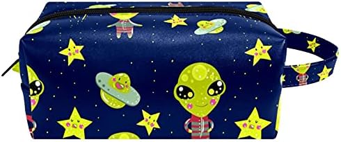 Leveis Cartoon Alien i svemirske letjelice kožne šminke torbice za šminku Vodootporna putnička kozmetička torba Portable Handy WC je torba za žene Girls Pokloni