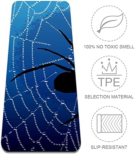 MaMacool prostirka za jogu plava paukova mreža crni pauk Eco Friendly neklizajuća podloga za fitnes