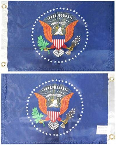 Američka veleprodaja superstore američkog predsjedničkog brtva dvostrano 100D tkani pollon 12 x18 zastava za brod GRMTS
