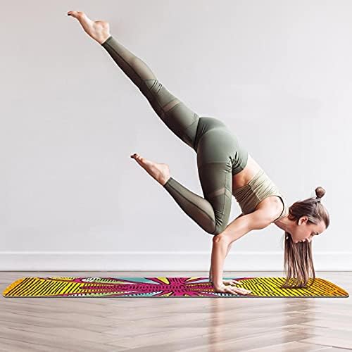 Debela neklizajuća Vježba & amp; fitnes 1/4 prostirka za jogu sa printom za crtanje leptir linija za Yoga Pilates & amp; Vježba fitnesa na podu