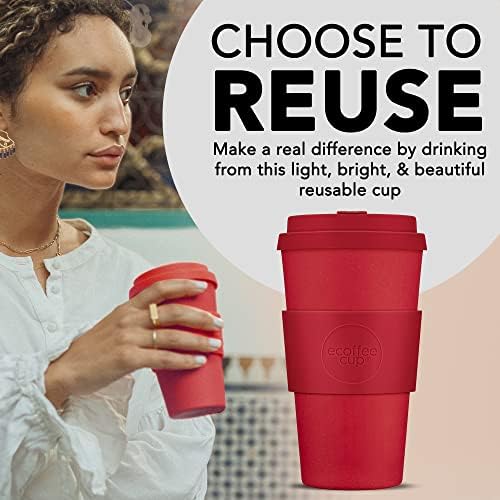 Ecoffee Cup za više održivih zatrabnih putničkih kave-kafe prenosivi šalice bez curenja silikonskih poklopca - perilica posuđa sef