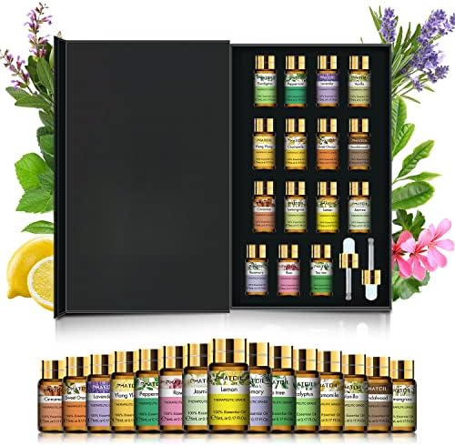 Phatoil Esencijalna ulja Poklon set 15 x 5ml, čisto esencijalno ulje aromaterapy ulje za njegu kože, njegu kose, kupatilo, idealno za ovlaživač, difuzor, opustite se