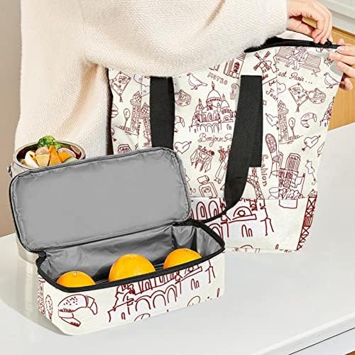 Tbouobt torba za ručak ženske izolovane, slatke torbe za ručak za žene, kutija za ručak za