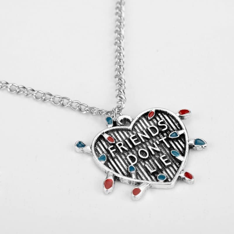 Teemotutu prijatelji ne lažu srce privjesak ogrlica Chiristmas poklon ogrlica za djevojčice dječaci najbolji prijatelji