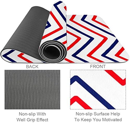 Siebzeh Nautical Travel Stripe Premium Thick Yoga Mat Eco Friendly Rubber Health & amp; fitnes non Slip