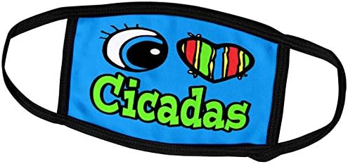 3Droza Svijetlo srce za oči Volim cicadas - pokrivači za lice