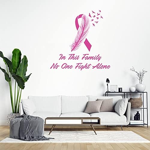 Svjesnost raka dojke Pinge Vinilne zidne naljepnice ružičaste trake zidne naljepnice Fighte Warrior