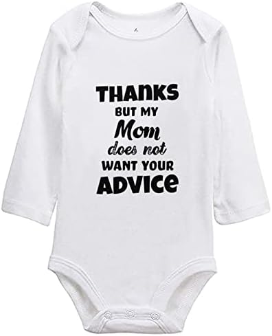 Hvala, ali moja mama ne želi vaš savjet novorođenčad dječje bodysuits outfits white 0-24 mjeseci