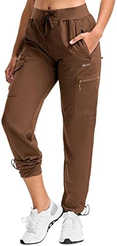 BVVU ženski teretni joggeri lagane suho planinarske hlače na otvorenom vodootporne atletske vježbe hlače sa džepovima sa zatvaračem