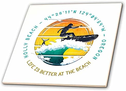 3drose Američke plaže-Holly Beach, okrug Lincoln, ljetni poklon Oregon-pločice