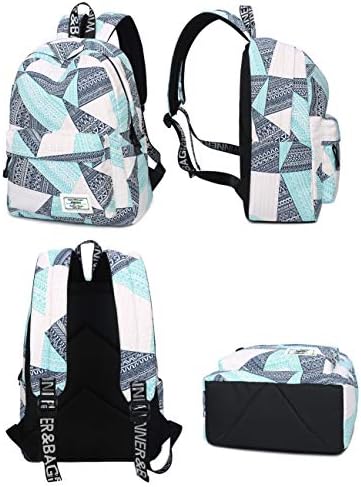Mairle Lagana školska torba Putovska ruksaka sa pretinac za laptop za teen djevojke, geometrijski