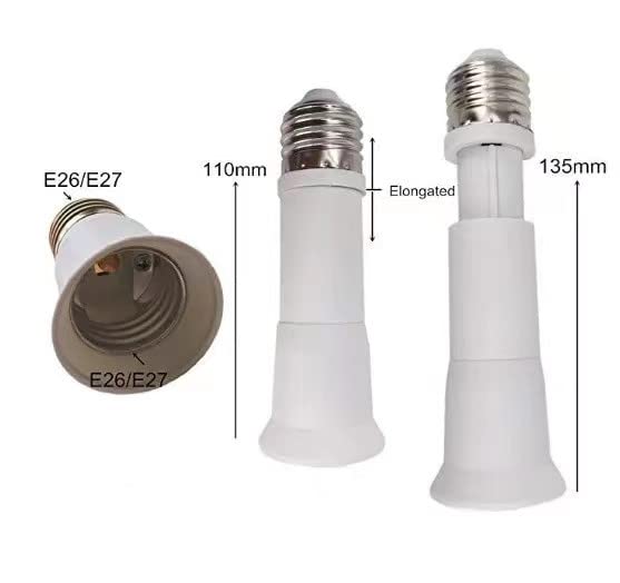 E27 do E26 E27 produžetak utičnice za svjetlo Adapte, produžetak utičnice za sijalicu lampe, Konverter osnovnog adaptera za vijčanu sijalicu E26 /E27, Adapter za držač lampe za sijalicu