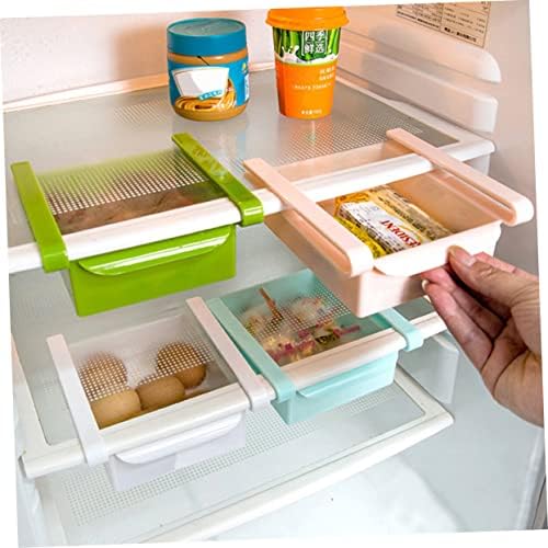 Luxshiny Minifridge fioka za jaja stalak za frižider klizna fioka kante za frižider fioka kutija za skladištenje kutija za frižider polica za povrće odrezana polica za frižider Organizator 4 kom