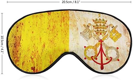 Grunge Zastava Vatikana Maska za spavanje Mekano povez sa prijenosom za oči s podesivim kaišem za muškarce žene