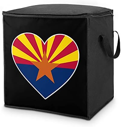 Love Arizona Flag Heart Service Skladištenje za pohranu Organizator Organizator kutija za zatvaranje na vrhu
